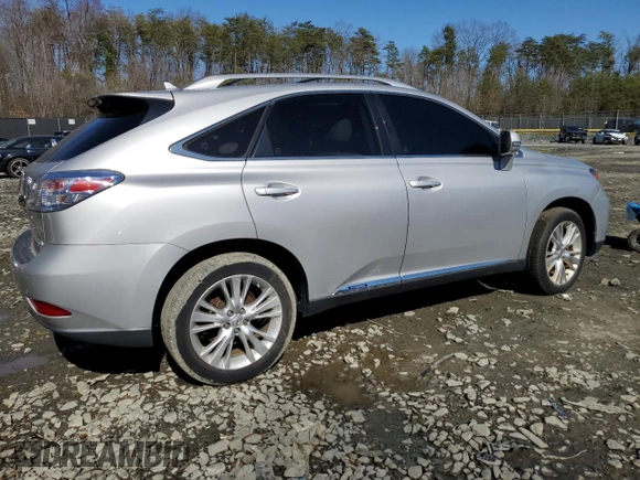 2010 Lexus RX 450h with VIN JTJBC1BA9A2409340, listed as a Copart auction lot 50181495 with 106,705 mi miles and Salvage Title. Bid and sale history available at DreamBid. Image 3.