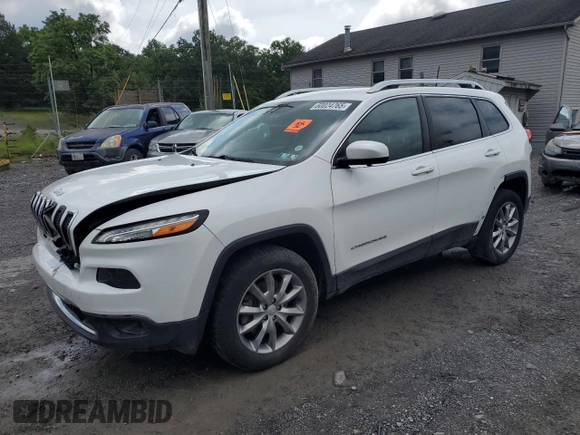 2018 Jeep Cherokee Limited with VIN 1C4PJMDB9JD520660, listed as a Copart auction lot 60024765 with 87,894 mi miles and Salvage title. Bid and sale history available at DreamBid. Image 1.
