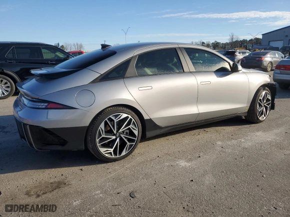 2023 Hyundai IONIQ 6 SEL with VIN KMHM34AA5PA026732, listed as a Copart auction lot 88020935 with 16650 miles and Salvage Title. Bid and sale history available at carsss.com. Image 3.