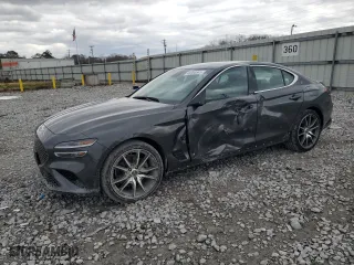 2023 Genesis G70 2.0T with VIN KMTG34TA7PU124188, listed as a Copart auction lot 48004345 with 30,599 mi miles and Salvage Title. Bid and sale history available at carsss.com. Image 1.