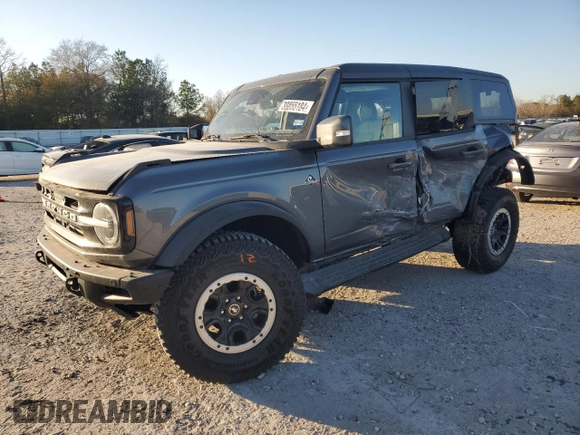 2021 Ford Bronco с VIN 1FMEE5DP7MLB03461, выставлен на аукционе Copart как лот 38855184 с пробегом 6 684 миль миль и Списание • Salvage title. История ставок и продаж доступна на DreamBid. Изображение 1.