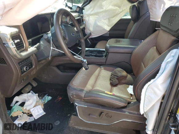 2024 Ford F-350 XL with VIN 1FT8W3BM1REC37101, listed as a Copart auction lot 56579605 with 34,858 mi miles and Salvage title. Bid and sale history available at DreamBid. Image 7.
