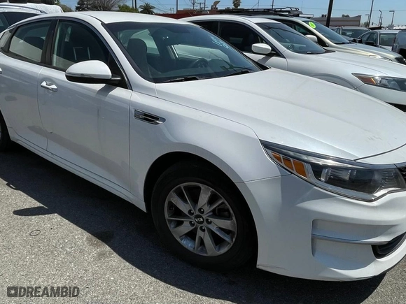 2016 Kia Optima LX with VIN KNAGT4L33G5093593, listed as a Copart auction lot 53171795 with 124,344 mi miles and Clean Title. Bid and sale history available at carsss.com. Image 1.