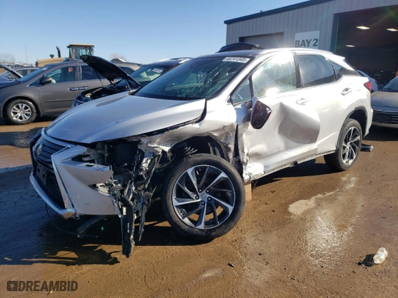 2016 Lexus RX 350 F Sport with VIN 2T2BZMCA5GC034411, listed as a Copart auction lot 46741345 with 118,063 mi miles and Salvage Title. Bid and sale history available at carsss.com. Image 1.