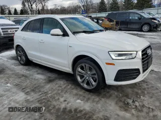 2017 Audi Q3 Prestige with VIN WA1GCCFS0HR015843, listed as a Copart auction lot 43771905 with 56,682 mi miles and Salvage Title. Bid and sale history available at carsss.com. Image 4.