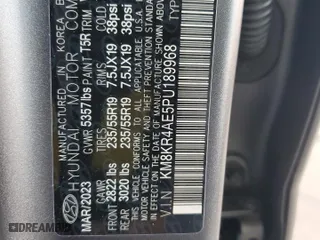 2023 Hyundai IONIQ 5 Limited with VIN KM8KR4AE5PU189968, listed as a Copart auction lot 65647674 with 6,753 mi miles and Salvage Title. Bid and sale history available at carsss.com. Image 14.