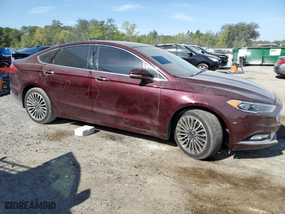 2017 Ford Fusion SE with VIN 3FA6P0HD7HR364012, listed as a Copart auction lot 50317225 with 0 mi miles and Salvage Title. Bid and sale history available at carsss.com. Image 4.