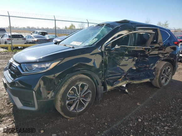 2022 Honda CR-V EX with VIN 5J6RW1H55NA006822, listed as a Copart auction lot 88279745 with 0 mi miles and Salvage Title. Bid and sale history available at carsss.com. Image 1.