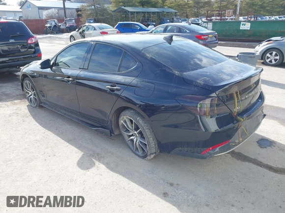 2023 Genesis G70 2.0T z VIN KMTG34TA1PU122551, wystawiony jako IAAI lot #41474272 z przebiegiem 38 964 mil mil oraz . Historia ofert i sprzedaży dostępna na DreamBid. Obrazek 3.