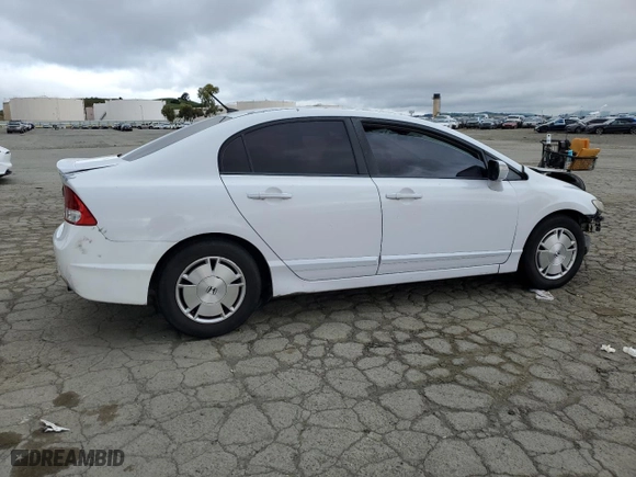 2009 Honda Civic Hybrid with VIN JHMFA36209S016801, listed as a Copart auction lot 51950105 with 175,942 mi miles and Salvage Title. Bid and sale history available at carsss.com. Image 3.
