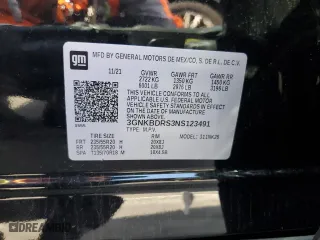 2022 Chevrolet Blazer LT with VIN 3GNKBDRS3NS123491, listed as a Copart auction lot 44067265 with 52,836 mi miles and Salvage Title. Bid and sale history available at carsss.com. Image 13.