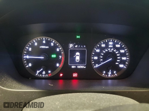 2015 Hyundai Sonata Sport with VIN 5NPE34AF0FH133053, listed as a Copart auction lot 55955845 with 103,767 mi miles and Salvage title. Bid and sale history available at DreamBid. Image 9.