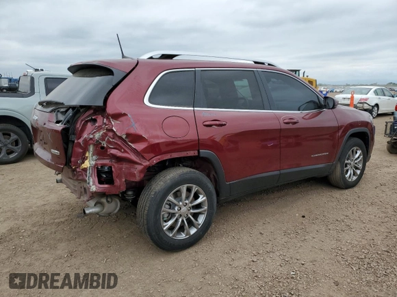 2021 Jeep Cherokee Latitude Lux z VIN 1C4PJMMX8MD166792, wystawiony jako Copart lot #62931925 z przebiegiem 21 669 mil mil oraz Szkoda całkowita • Salvage title. Historia ofert i sprzedaży dostępna na DreamBid. Obrazek 3.
