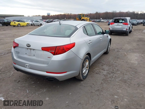 2013 Kia Optima LX with VIN KNAGM4A75D5310401, listed as a IAAI auction lot 41959774 with 198,339 mi miles. Bid and sale history available at carsss.com. Image 4.