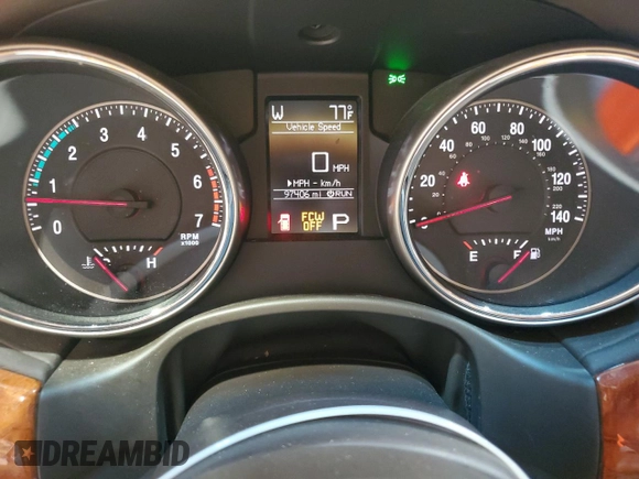 2013 Jeep Grand Cherokee Overland with VIN 1C4RJECT6DC526032, listed as a Copart auction lot 55660905 with 97,406 mi miles and Salvage Title. Bid and sale history available at DreamBid. Image 9.