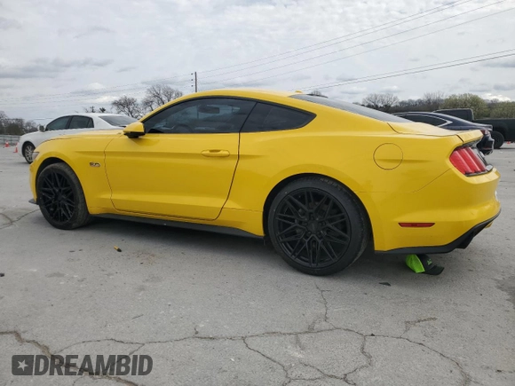 2015 Ford Mustang GT with VIN 1FA6P8CF5F5302681, listed as a Copart auction lot 49631205 with 69,388 mi miles and Salvage Title. Bid and sale history available at carsss.com. Image 2.