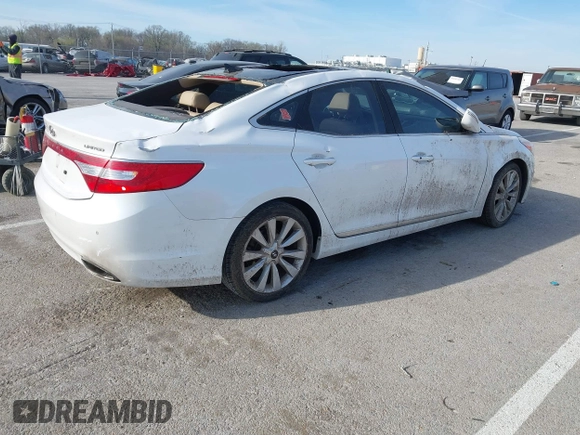 2014 Hyundai Azera Limited with VIN KMHFH4JG8EA390171, listed as a IAAI auction lot 41844326 with 159,884 mi miles and . Bid and sale history available at carsss.com. Image 4.