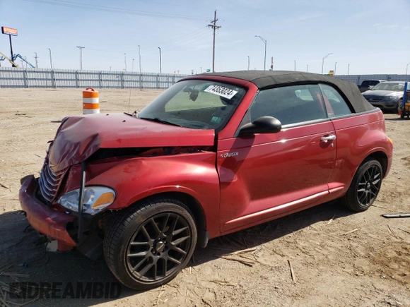 2005 Chrysler PT Cruiser GT with VIN 3C3AY75S65T266055, listed as a Copart auction lot 74353024 with 0 mi miles and Clean Title. Bid and sale history available at carsss.com. Image 1.