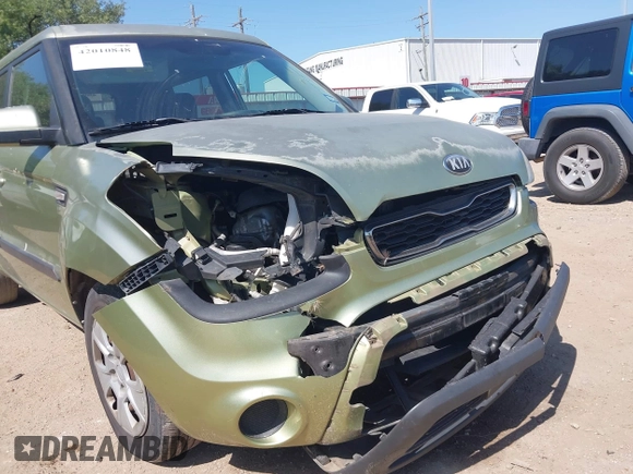 2013 Kia Soul with VIN KNDJT2A56D7606630, listed as a IAAI auction lot 42010848 with 120,050 mi miles and . Bid and sale history available at DreamBid. Image 6.