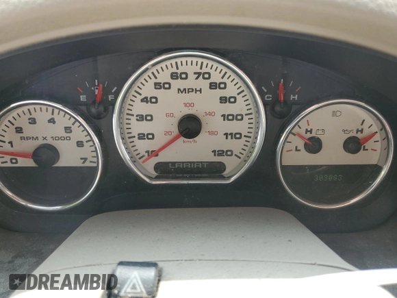 2004 Ford F-150 XLT with VIN 1FTPW14504KD65703, listed as a Copart auction lot 58792215 with 303,083 mi miles and Salvage title. Bid and sale history available at DreamBid. Image 9.