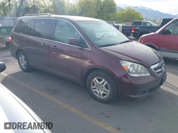 2007 Honda Odyssey EX-L with VIN 5FNRL38737B432708, listed as a IAAI auction lot 42116022 with 312,934 mi miles. Bid and sale history available at carsss.com. Image 1.