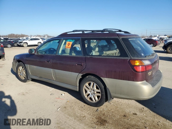 2000 Subaru Legacy Outback Limited with VIN 4S3BH6867Y6645556, listed as a Copart auction lot 89100895 with 205,592 mi miles and Salvage title. Bid and sale history available at DreamBid. Image 2.