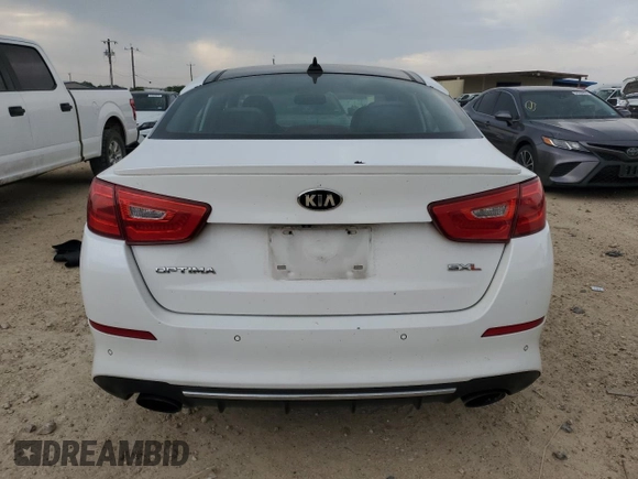 2015 Kia Optima SX Turbo with VIN 5XXGR4A64FG412377, listed as a Copart auction lot 54927505 with 65,481 mi miles and Clean title. Bid and sale history available at DreamBid. Image 6.