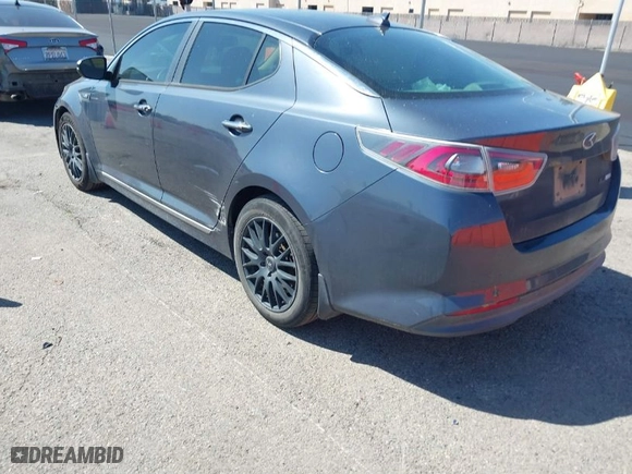 2014 Kia Optima Hybrid EX with VIN KNAGN4AD8E5066053, listed as a IAAI auction lot 41868329 with 148,876 mi miles. Bid and sale history available at carsss.com. Image 3.