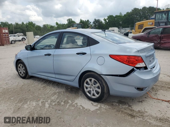 2012 Hyundai Accent GLS with VIN KMHCT4AEXCU037989, listed as a Copart auction lot 53439415 with 102,948 mi miles and Salvage Title. Bid and sale history available at carsss.com. Image 2.