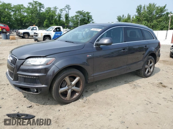 2015 Audi Q7 S line Prestige with VIN WA1DGAFEXFD002243, listed as a Copart auction lot 59639835 with 158,448 mi miles and Clean title. Bid and sale history available at DreamBid. Image 1.
