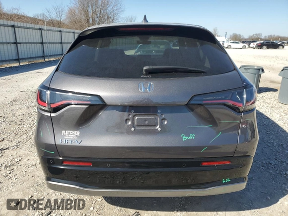 2025 Honda HR-V EX-L z VIN 3CZRZ2H78SM756695, wystawiony jako Copart lot #48489905 z przebiegiem 1 501 mil mil oraz Szkoda całkowita • Salvage title. Historia ofert i sprzedaży dostępna na DreamBid. Obrazek 6.