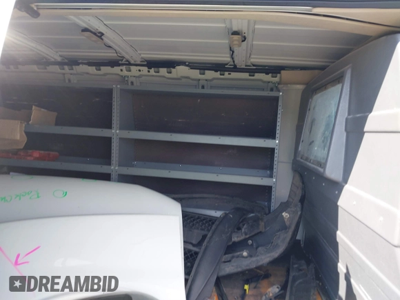 2020 Chevrolet Express Cargo Van with VIN 1GCWGAFP2L1274251, listed as a IAAI auction lot 41784672 with 77,356 mi miles. Bid and sale history available at carsss.com. Image 8.