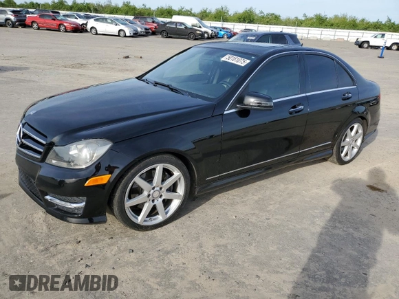 2014 Mercedes-Benz C 300 Sport with VIN WDDGF8AB6EG253744, listed as a Copart auction lot 50181075 with 108,362 mi miles and Salvage Title. Bid and sale history available at DreamBid. Image 1.