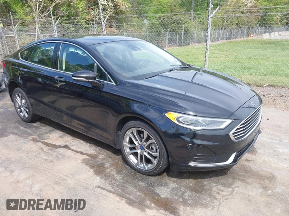 2019 Ford Fusion SEL with VIN 3FA6P0CD5KR182520, listed as a IAAI auction lot 42014190 with 107,028 mi miles and . Bid and sale history available at carsss.com. Image 1.