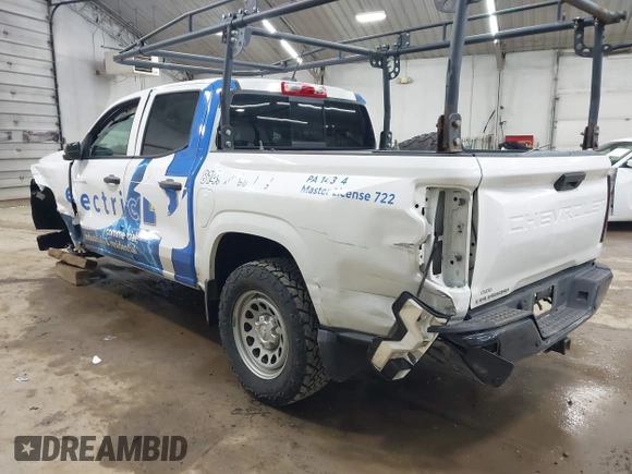 2023 Chevrolet Colorado 2WD Work Truck with VIN 1GCPSBEK3P1230828, listed as a IAAI auction lot 42211557 with 35,153 mi miles and . Bid and sale history available at DreamBid. Image 3.