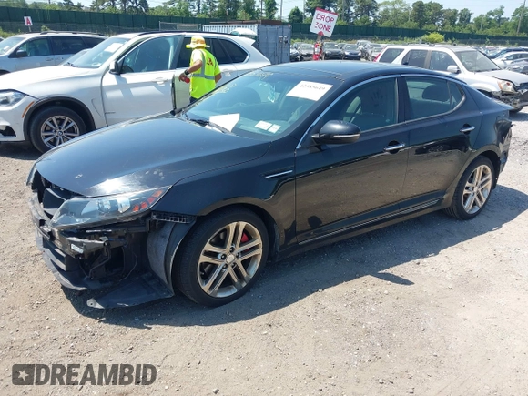 2013 Kia Optima SX with VIN 5XXGR4A67DG120512, listed as a IAAI auction lot 42585649 with 52,436 mi miles and . Bid and sale history available at DreamBid. Image 2.