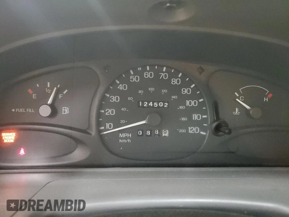 2002 Ford Escort Fleet Standard with VIN 3FAFP13P82R144456, listed as a Copart auction lot 58832935 with 124,502 mi miles and Salvage title. Bid and sale history available at DreamBid. Image 9.