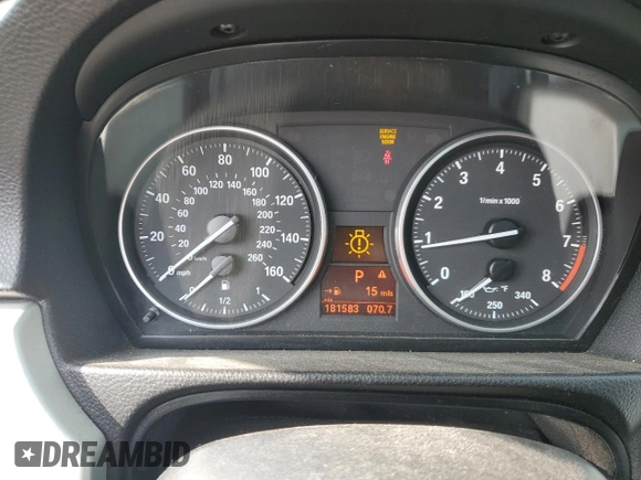 2007 BMW 3 Series 335xi with VIN WBAVD53557A008806, listed as a Copart auction lot 44773525 with 181,583 mi miles and Salvage Title. Bid and sale history available at carsss.com. Image 9.