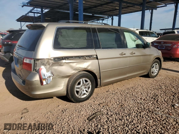 2007 Honda Odyssey EX-L with VIN 5FNRL38657B429817, listed as a Copart auction lot 54777025 with Not Provided miles and Salvage Title. Bid and sale history available at DreamBid. Image 3.