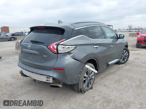 2017 Nissan Murano S with VIN 5N1AZ2MG2HN117540, listed as a IAAI auction lot 41174411 with 168,831 mi miles and . Bid and sale history available at DreamBid. Image 4.