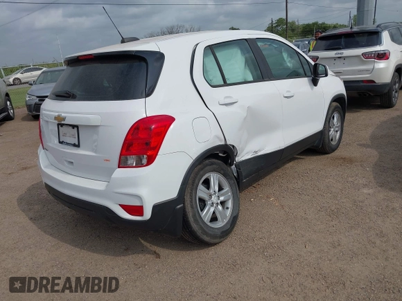 2020 Chevrolet Trax LS with VIN 3GNCJKSB2LL150095, listed as a IAAI auction lot 42070330 with 46,773 mi miles and . Bid and sale history available at DreamBid. Image 4.
