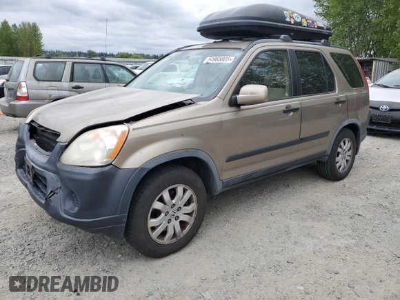 2005 Honda CR-V EX with VIN JHLRD78895C037295, listed as a Copart auction lot 54965805 with 257,046 mi miles and Clean Title. Bid and sale history available at carsss.com. Image 1.