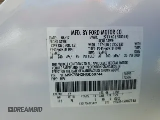 2017 Ford Explorer с VIN 1FM5K7BH2HGD58744, выставлен на аукционе Copart как лот 58810025 с пробегом 84 961 миль миль и Списание • Salvage title. История ставок и продаж доступна на DreamBid. Изображение 14.
