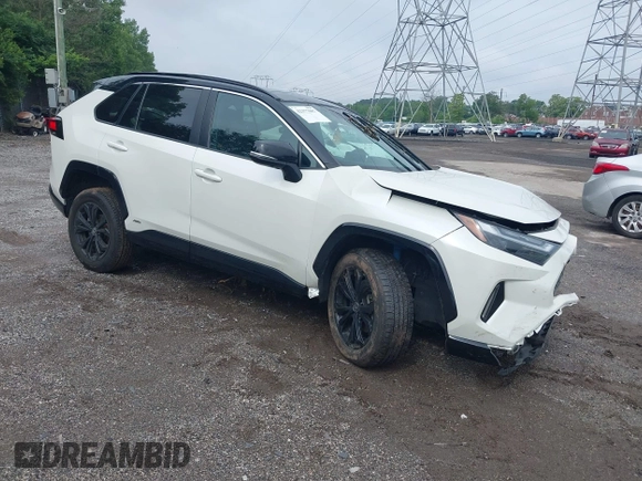 2022 Toyota RAV4 Hybrid XSE with VIN 4T3E6RFV6NU084601, listed as a IAAI auction lot 42377887 with 81,084 mi miles and . Bid and sale history available at DreamBid. Image 1.