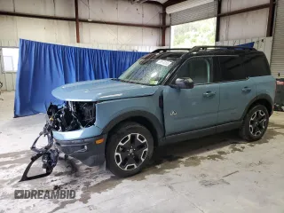 2023 Ford Bronco Sport Outer Banks z VIN 3FMCR9C66PRE25896, wystawiony jako Copart lot #53970205 z przebiegiem 14 465 mil mil oraz Szkoda całkowita • Salvage title. Historia ofert i sprzedaży dostępna na DreamBid. Obrazek 1.