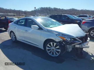 2017 Hyundai Azera Limited with VIN KMHFH4JG4HA581008, listed as a IAAI auction lot 41728265 with 94,976 mi miles and . Bid and sale history available at carsss.com. Image 1.