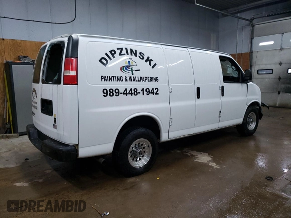 2015 Chevrolet Express Cargo with VIN 1GCWGFCF8F1197303, listed as a Copart auction lot 84651484 with Not provided miles and Salvage title. Bid and sale history available at DreamBid. Image 3.