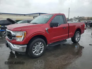 2021 Ford F-150 XL with VIN 1FTMF1E56MKE11052, listed as a Copart auction lot 46273985 with 31,100 mi miles and Salvage title. Bid and sale history available at DreamBid. Image 1.
