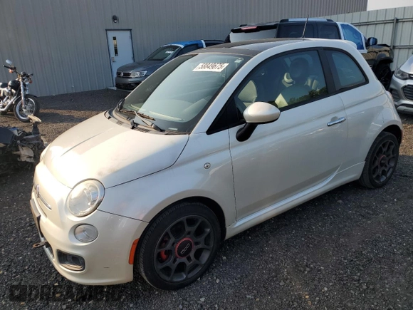 2012 FIAT 500 Sport with VIN 3C3CFFBR7CT310541, listed as a Copart auction lot 58849675 with 107,427 mi miles and Salvage title. Bid and sale history available at DreamBid. Image 1.