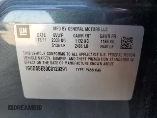 2012 Cadillac CTS Premium with VIN 1G6DS5E30C0129391, listed as a Copart auction lot 48699715 with 132,357 mi miles and Salvage title. Bid and sale history available at DreamBid. Image 14.